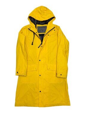 CINTAMANI Waterproof Rain Coat Yellow Long Designer Outdoor Jacket Womens Small